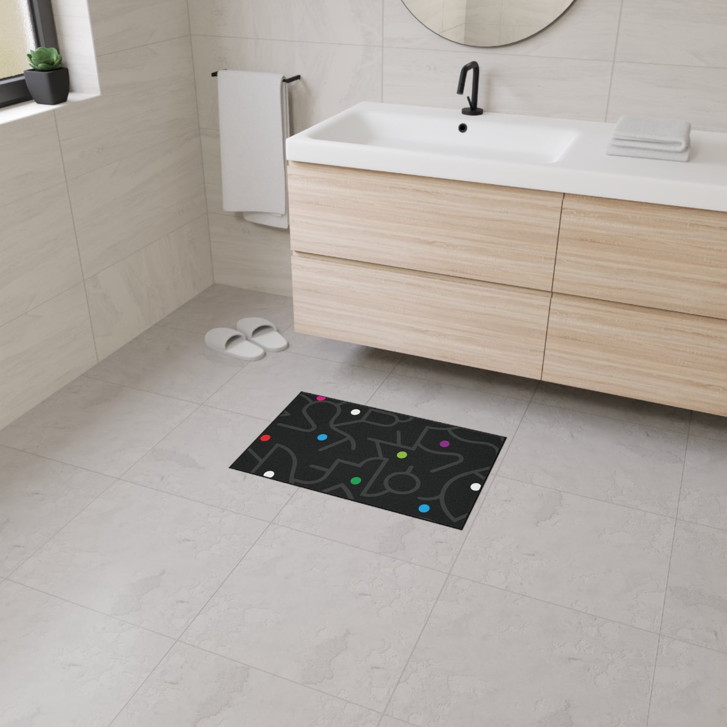Pop Dots of Color Heavy Duty Floor Mat