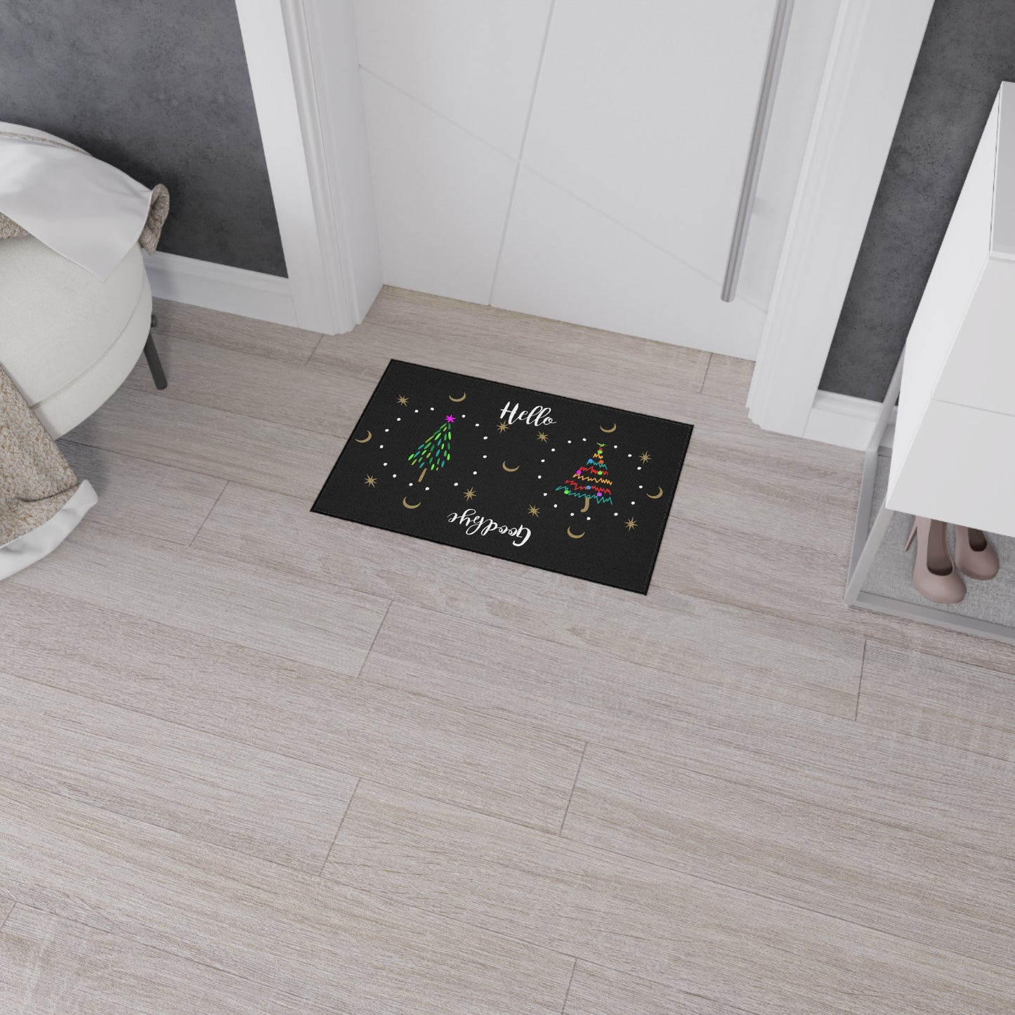 3 Trees Holiday Heavy Duty Floor Mat