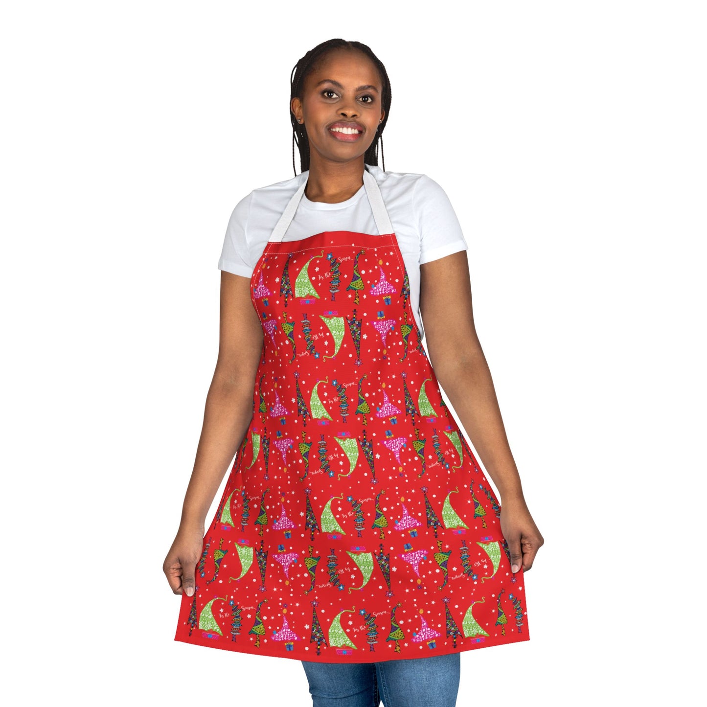 Red 3 Trees Apron