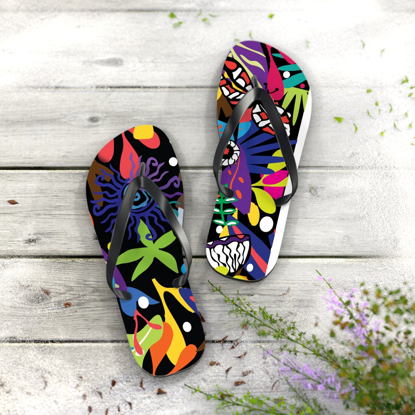 Twilight Bouquet Flip Flops