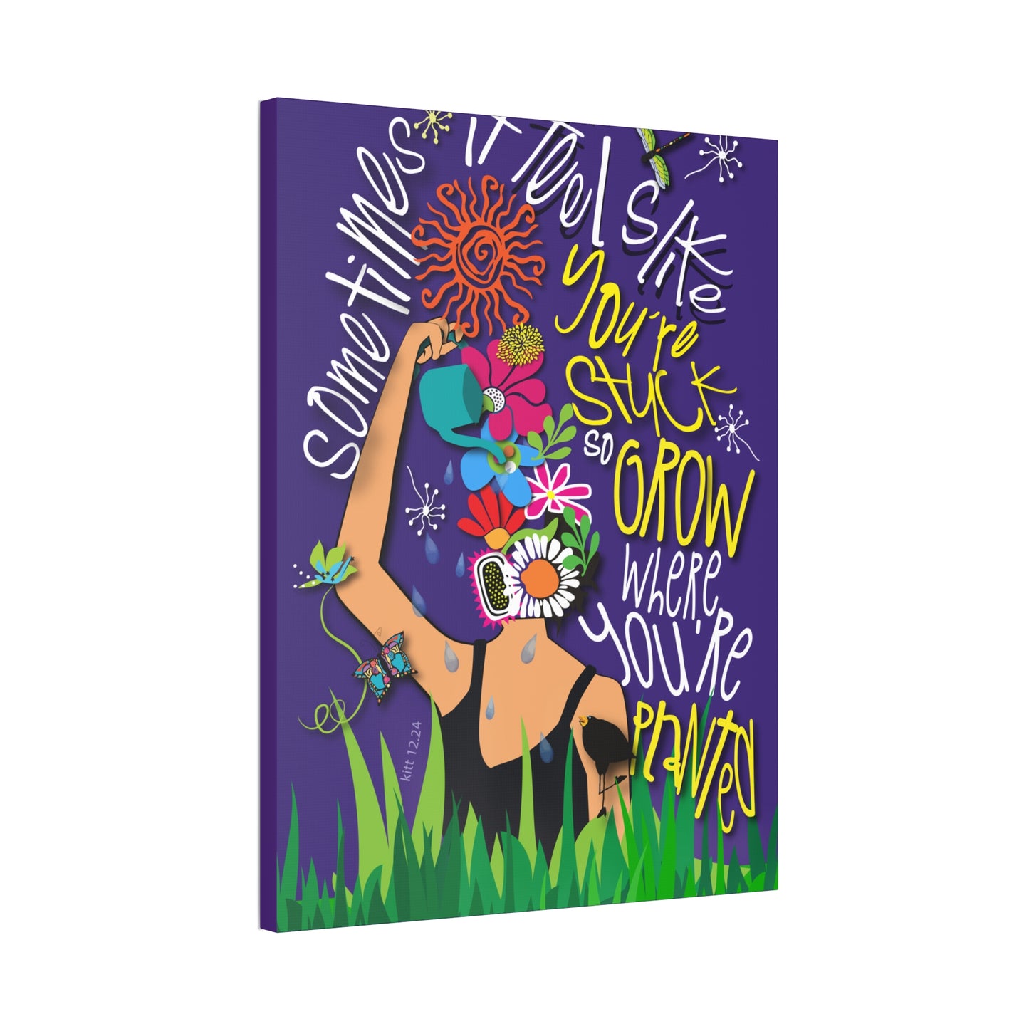 Grow Where You're Planted Canvas Stretched, 1.5''