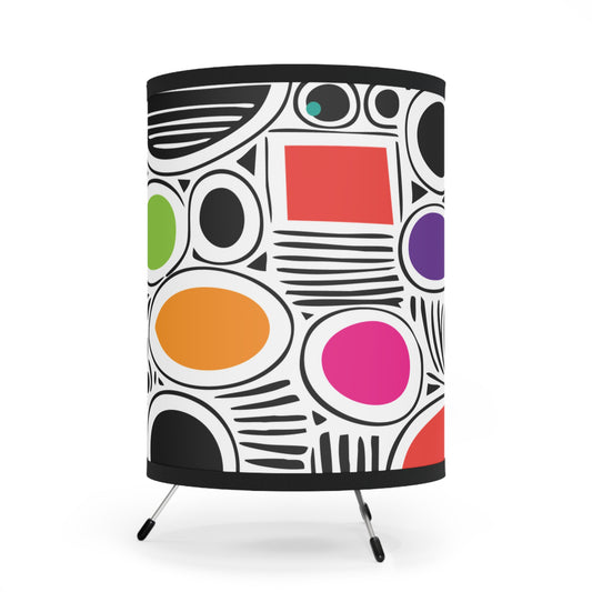 White Geosplash Tripod Lamp