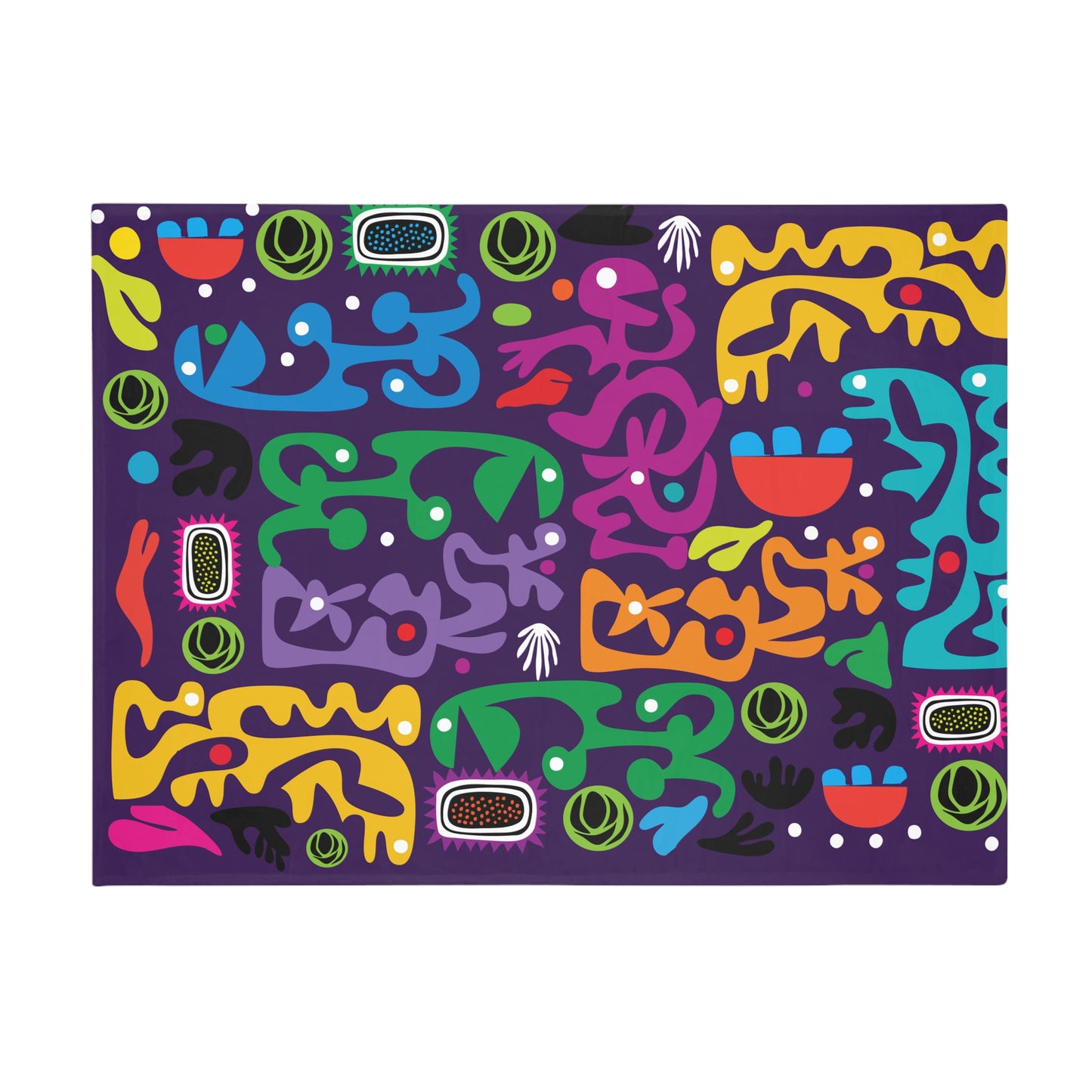 Pop Geometry Plush Fleece Blanket
