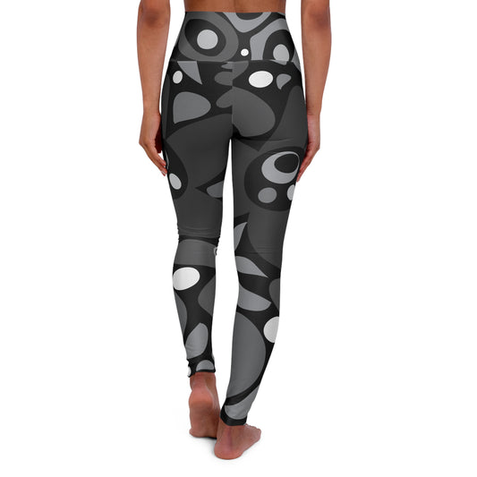 Midnight Mod Flower High Waisted Yoga Leggings