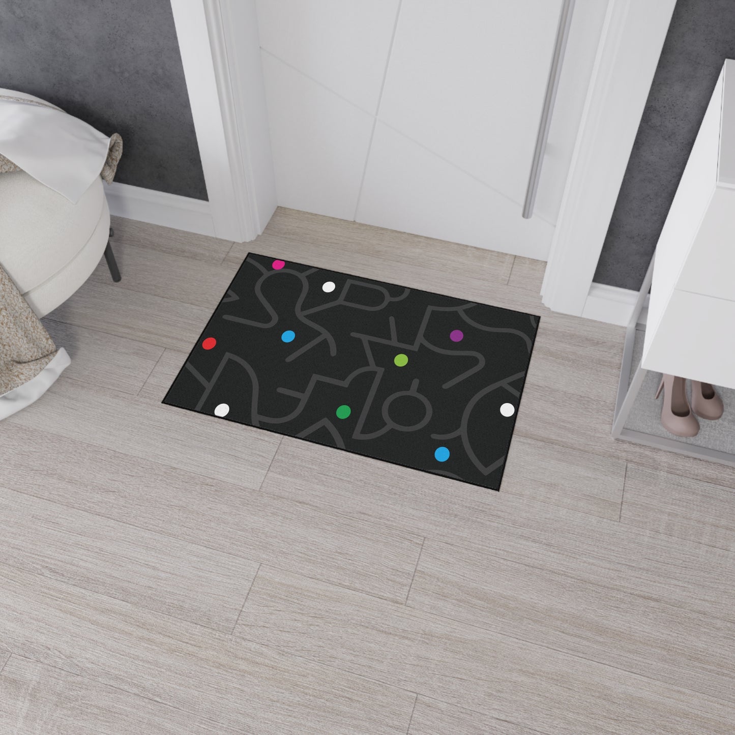 Pop Dots of Color Heavy Duty Floor Mat