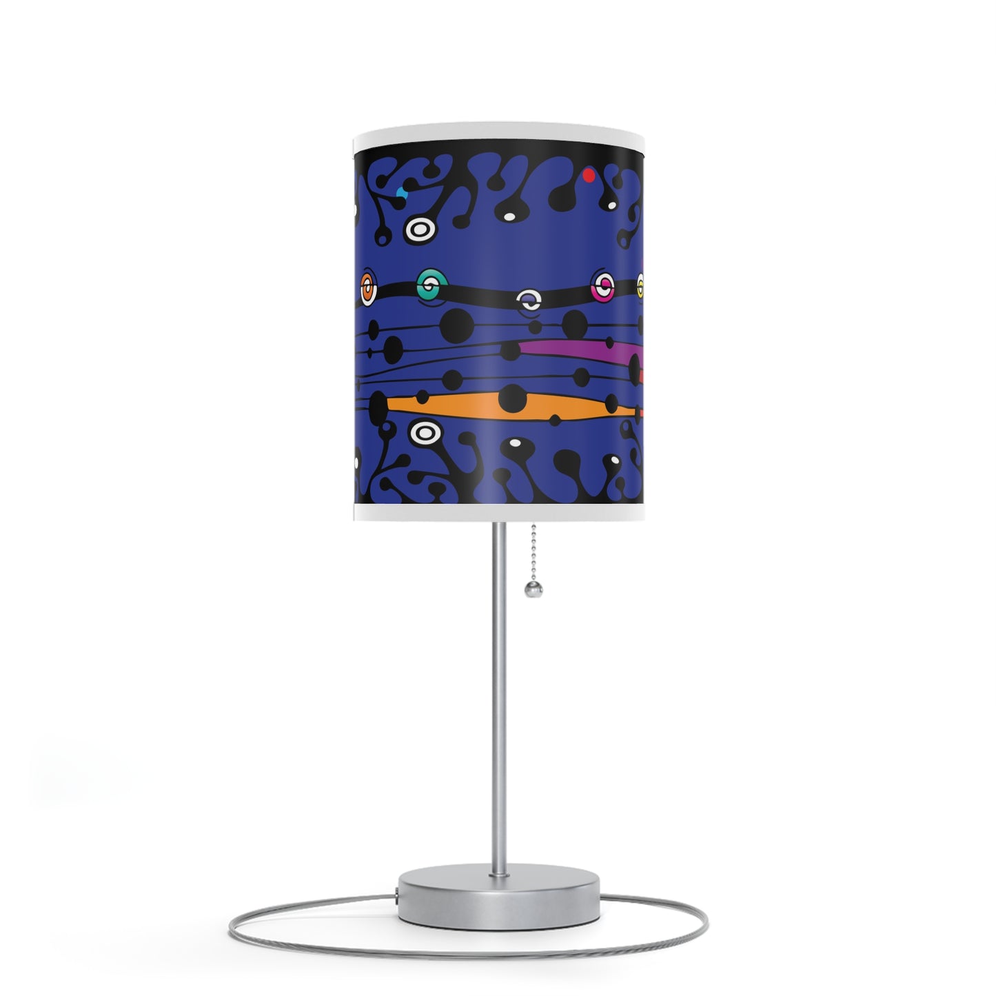 Blue Groove Lamp on a Stand
