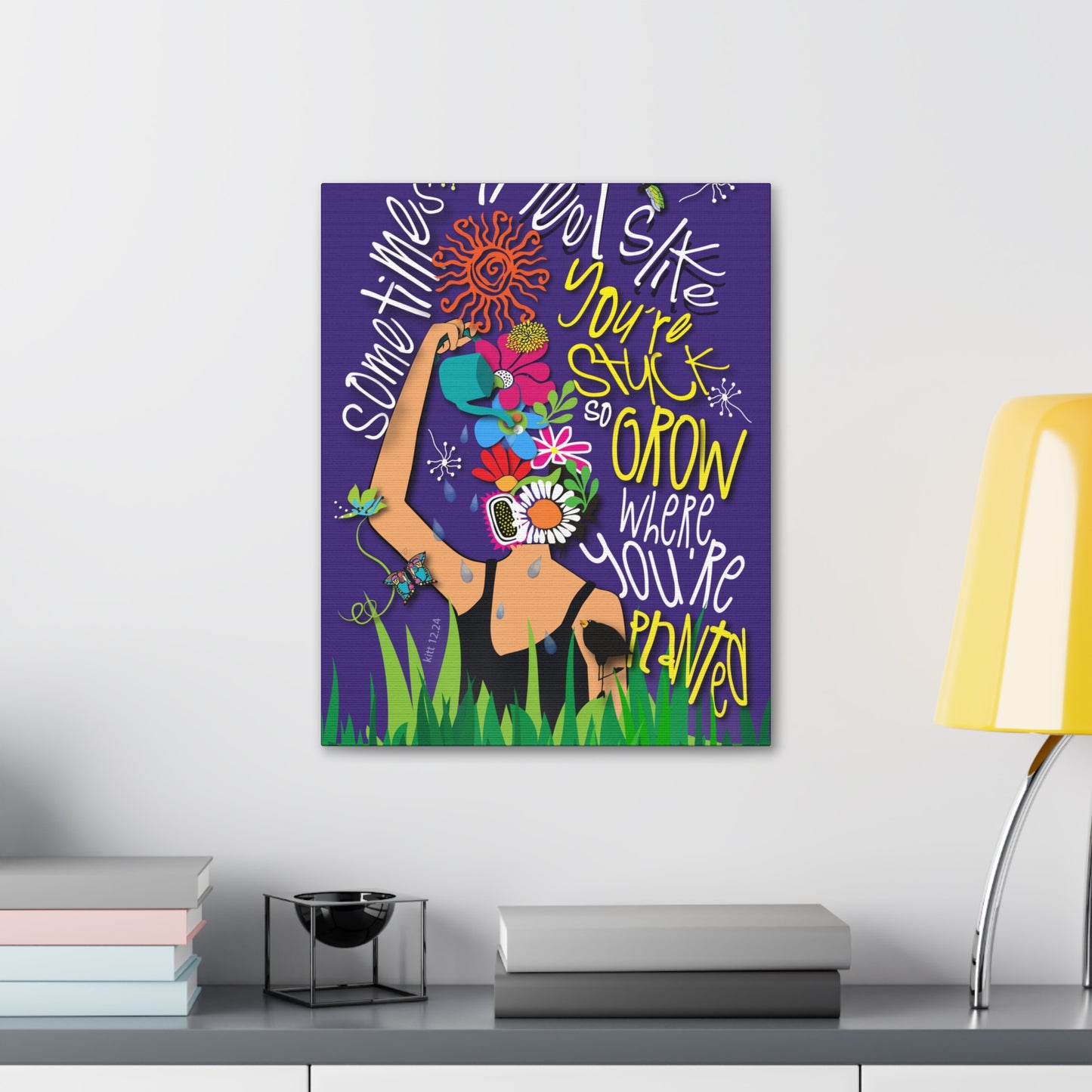 Grow Where You're Planted Canvas Stretched, 1.5''