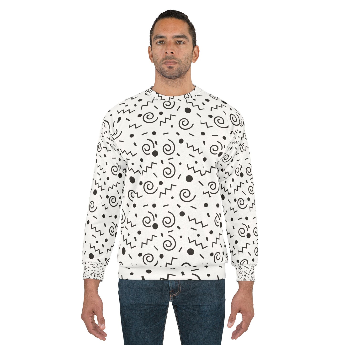 Black and White Unisex Sweatshirt