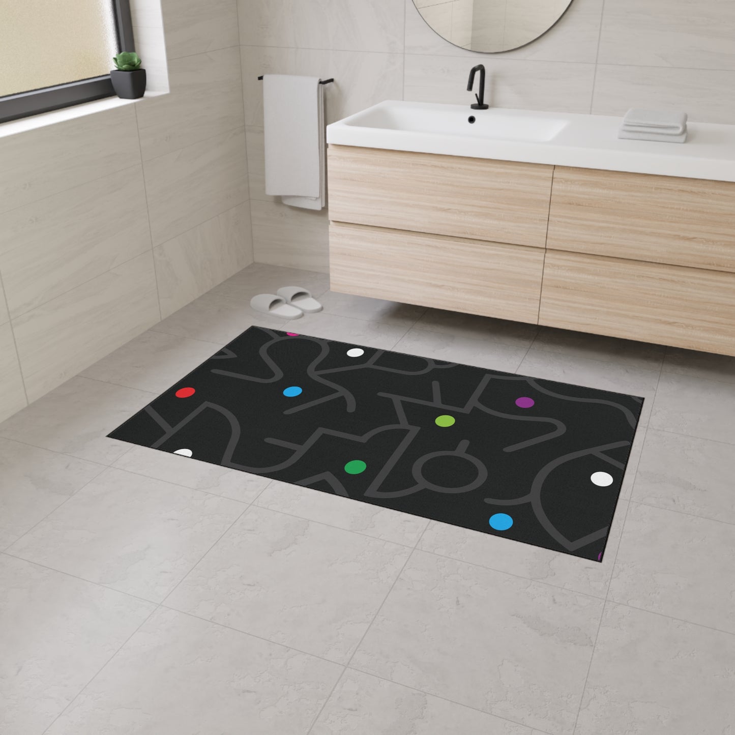 Pop Dots of Color Heavy Duty Floor Mat
