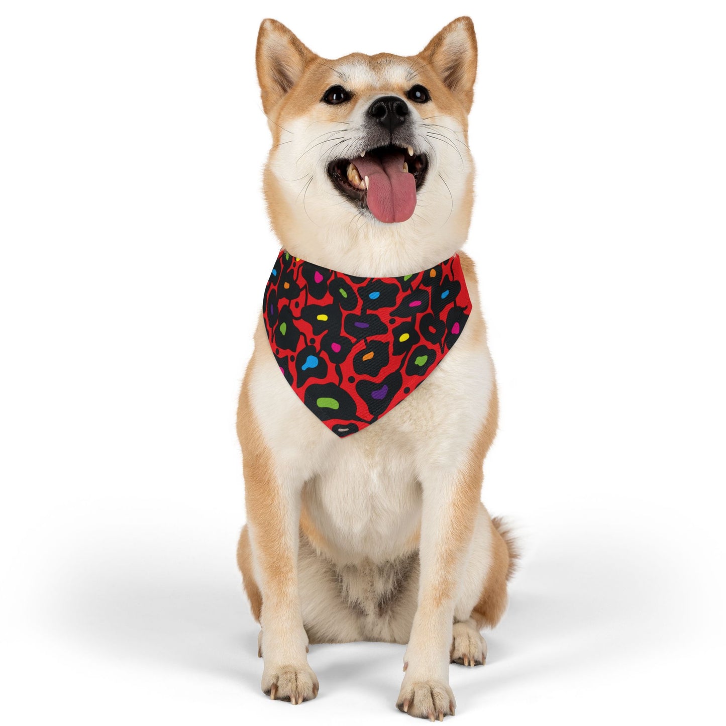 Orange Bold Botanica Pet Bandana Collar