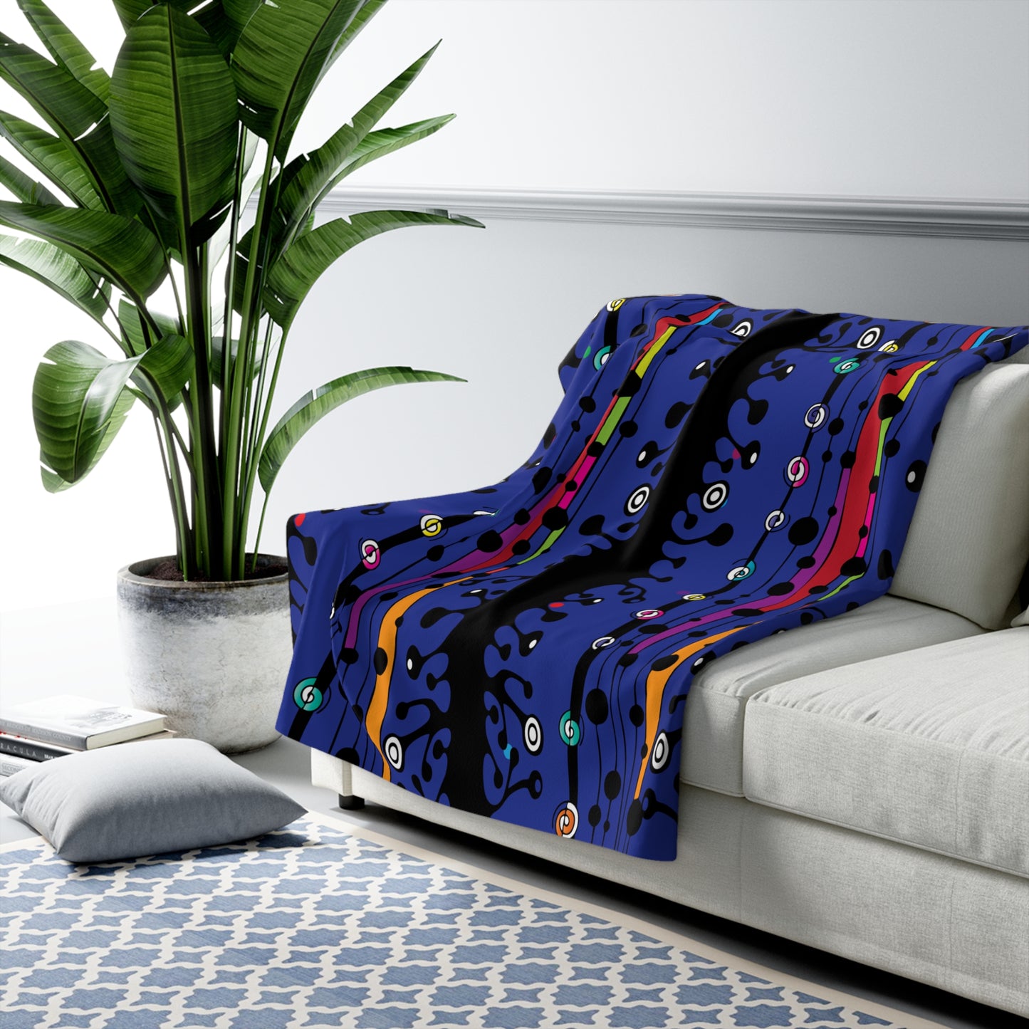 Blue Groove Sherpa Fleece Blanket