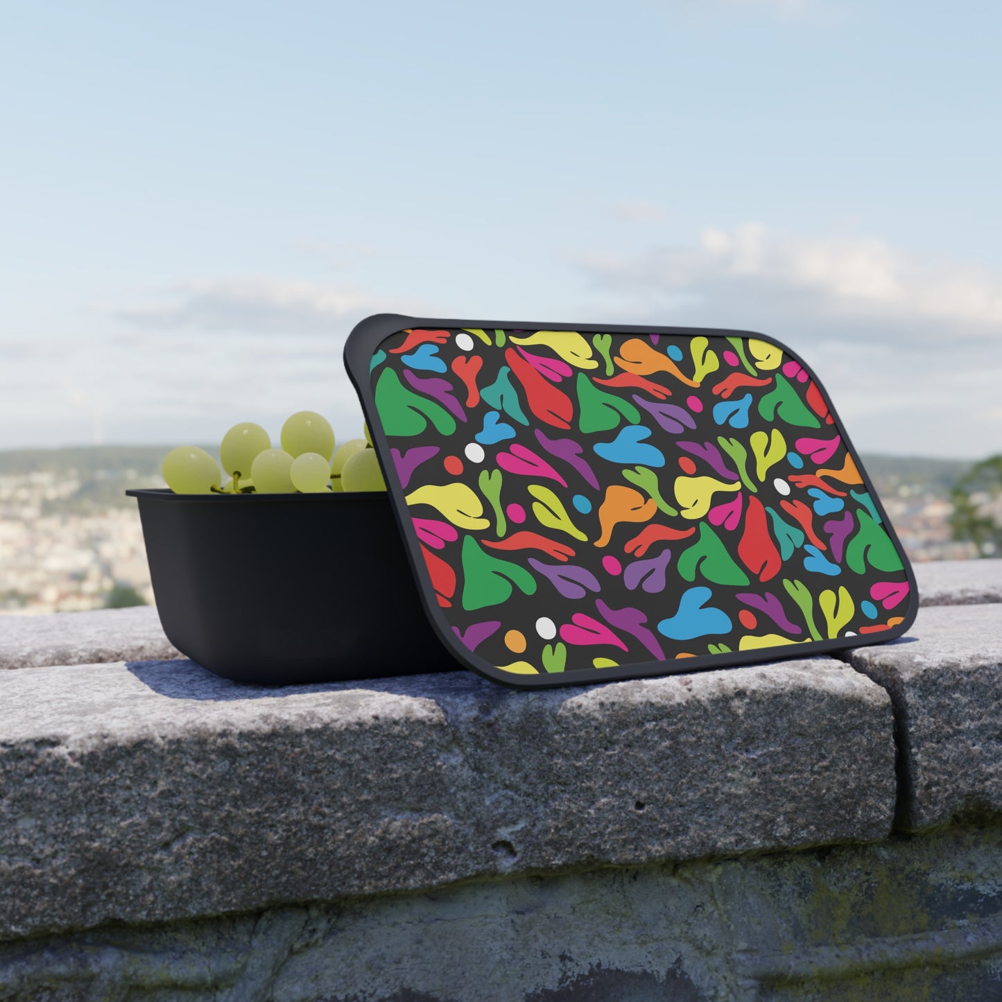 Flower Party Bento Box with Band and Utensils