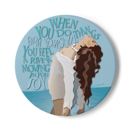 Do Things For Your Soul Ceramic Coaster