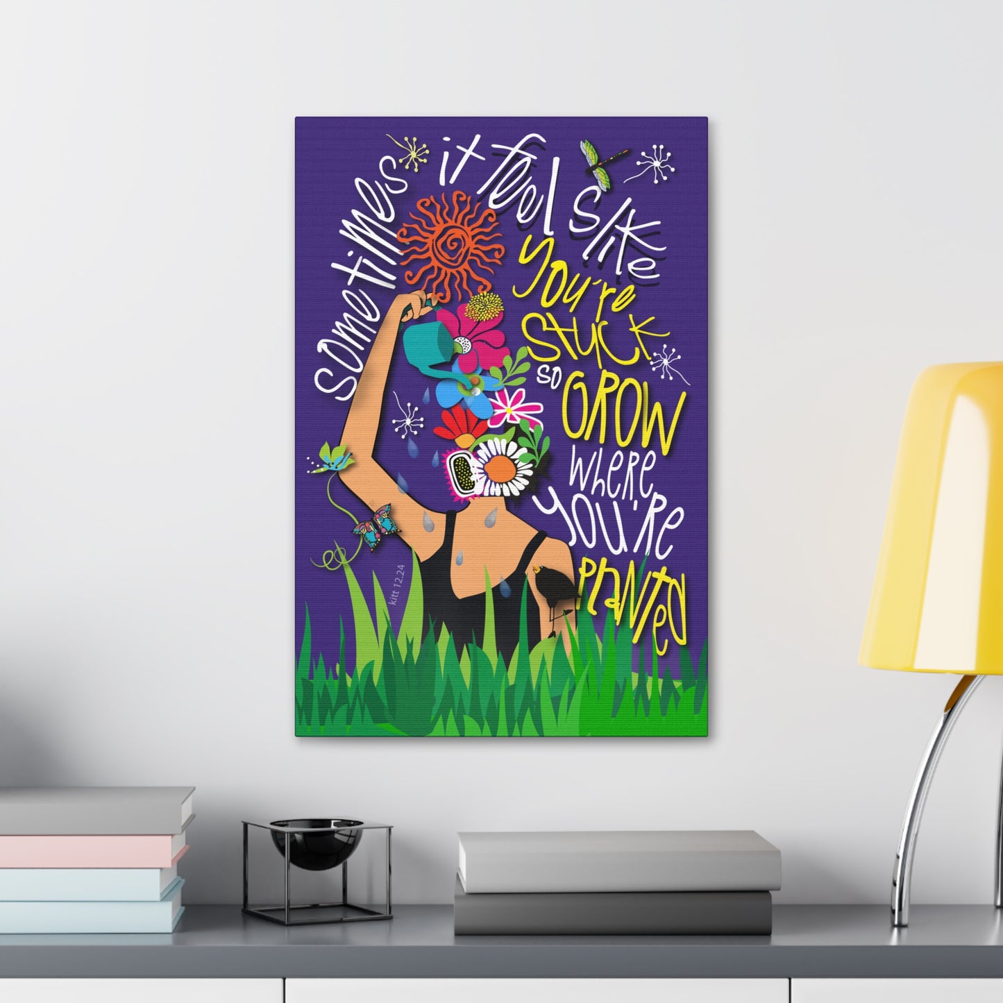 Grow Where You're Planted Canvas Stretched, 1.5''