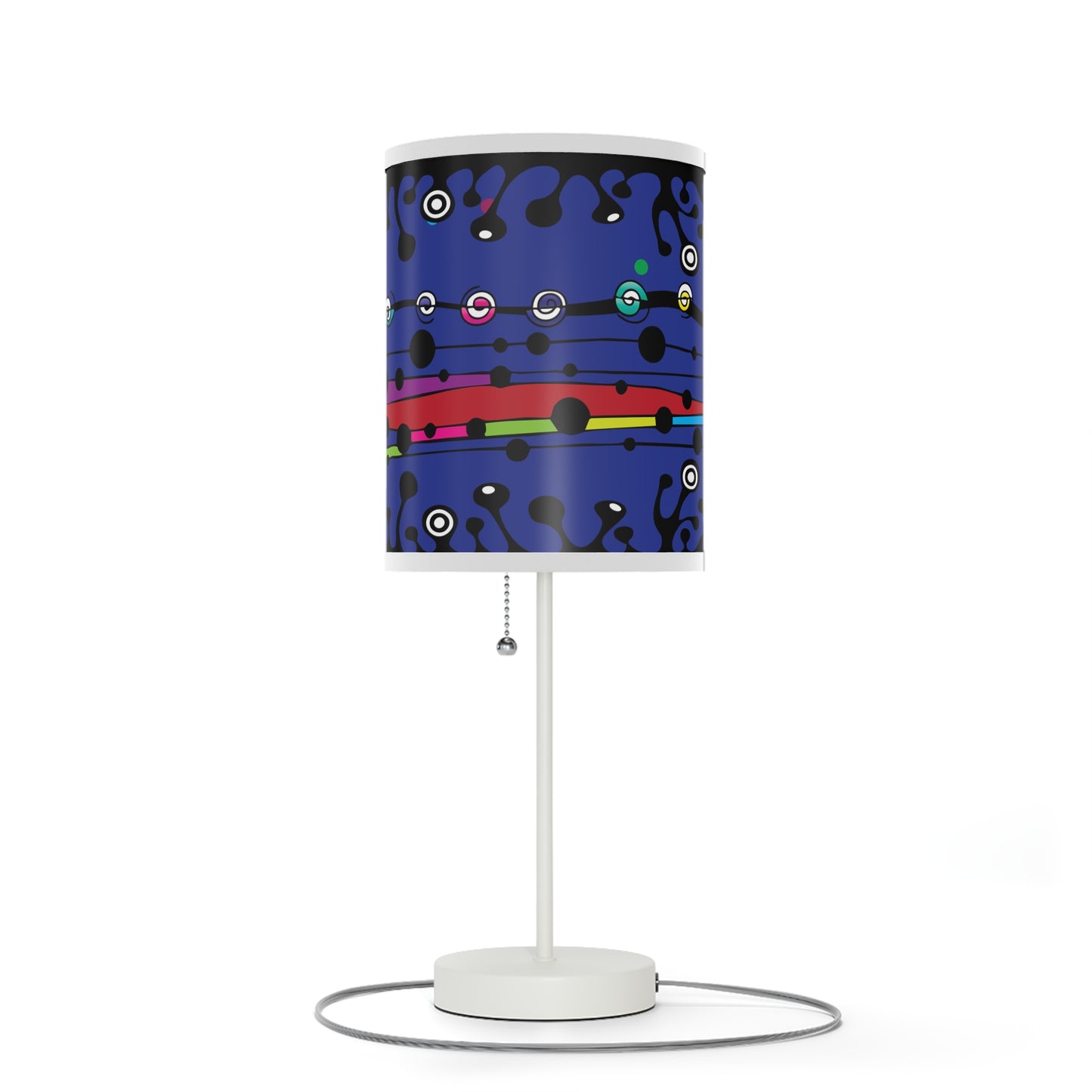 Blue Groove Lamp on a Stand