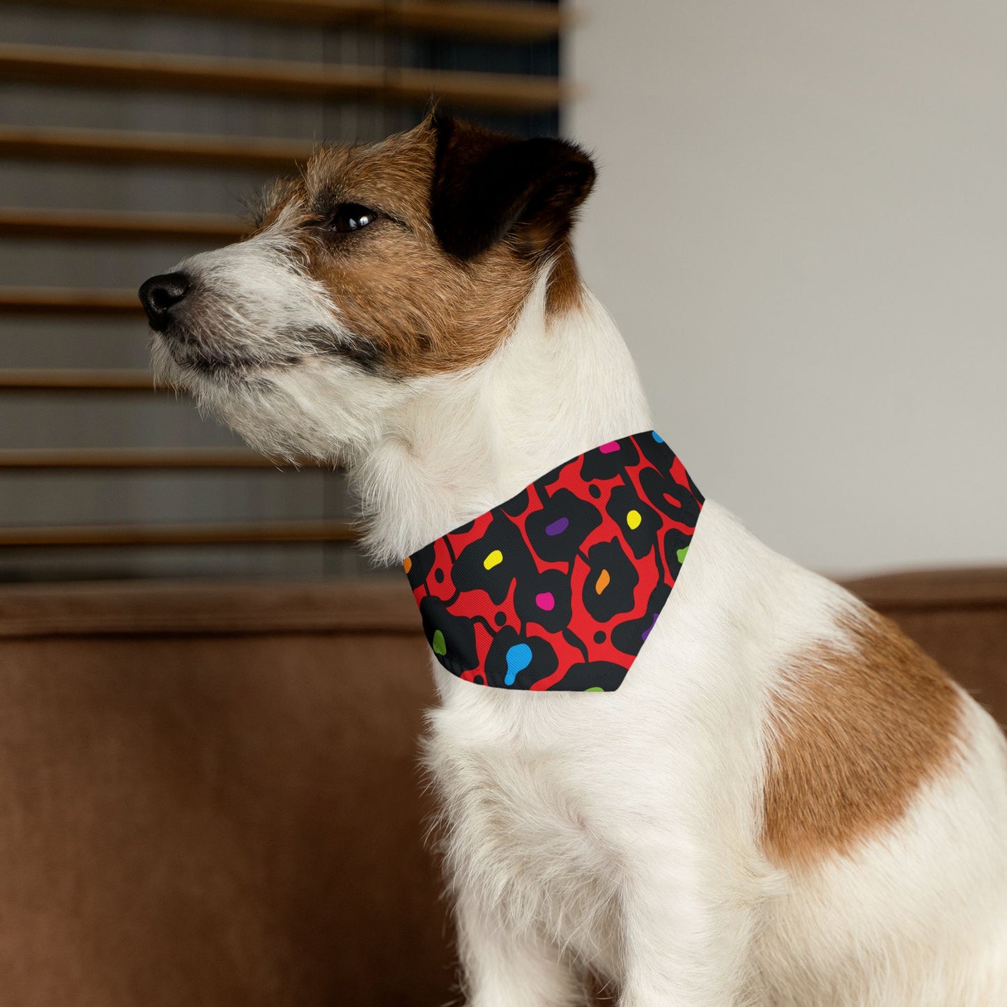 Orange Bold Botanica Pet Bandana Collar