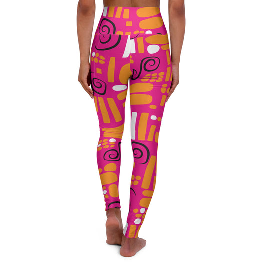 Tangerine Twist High Waisted Yoga Leggings