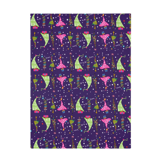 Holiday Trees Plush Fleece Blanket