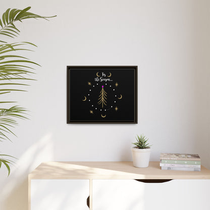 Tis the Season Gold tree Canvas