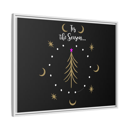 Tis the Season Gold tree Canvas
