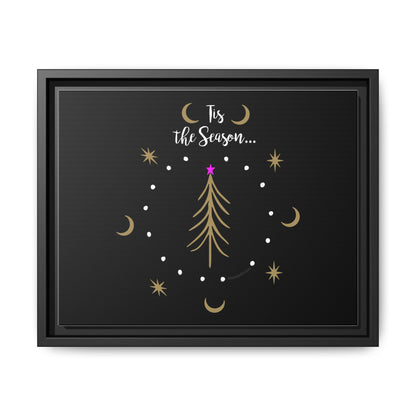 Tis the Season Gold tree Canvas