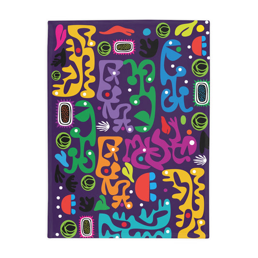 Pop Geometry Plush Fleece Blanket