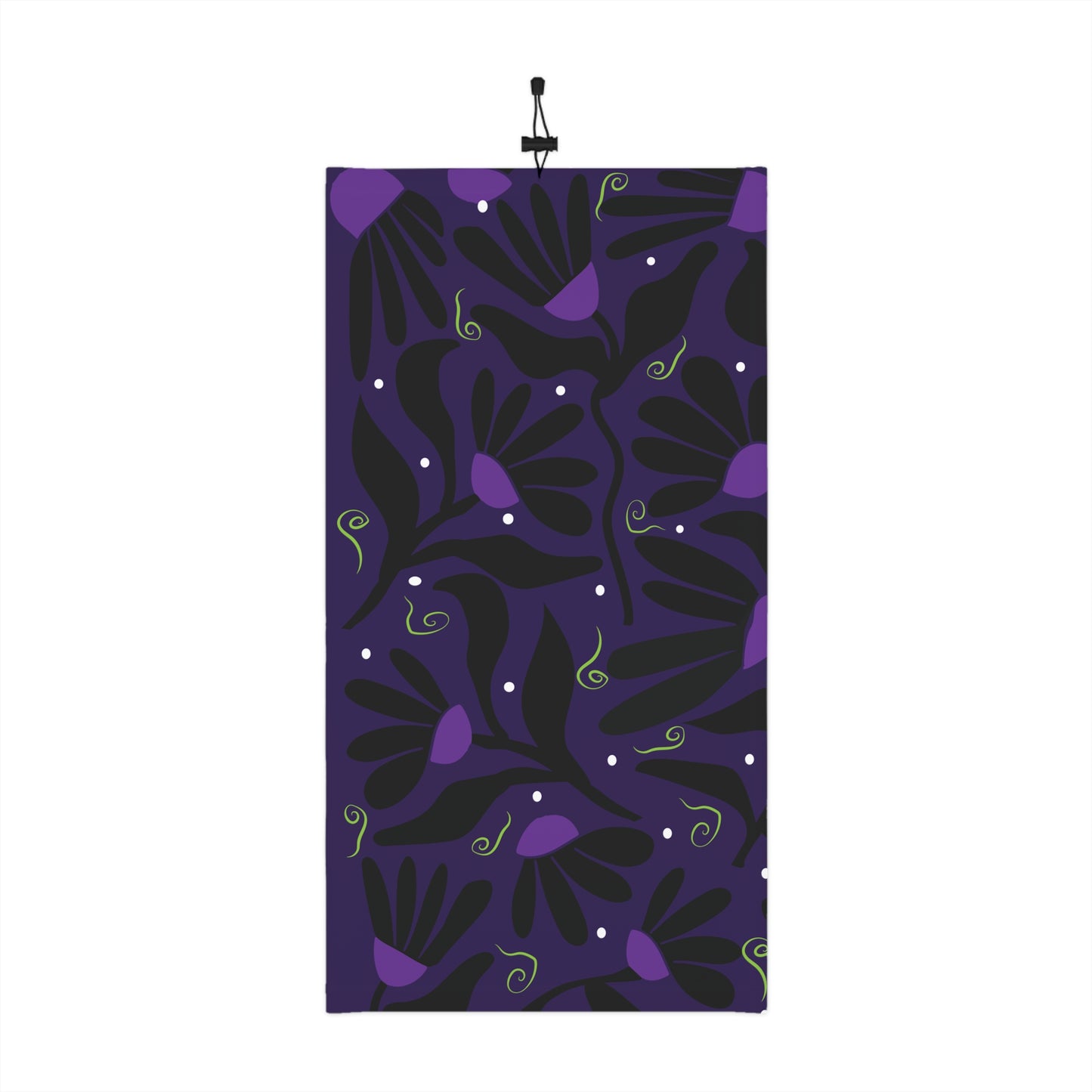 Orange Moon Flower Winter Neck Gaiter With Drawstring