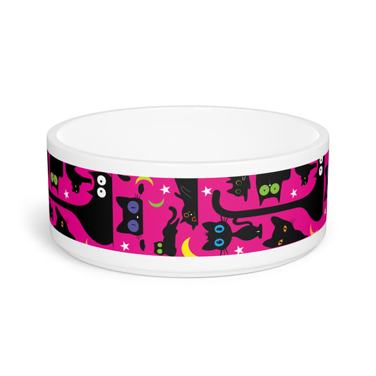 Pink Wicked Whiskers Pet Bowl