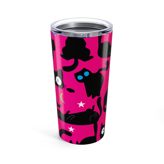 Pink Wicked Whiskers Tumbler 20oz