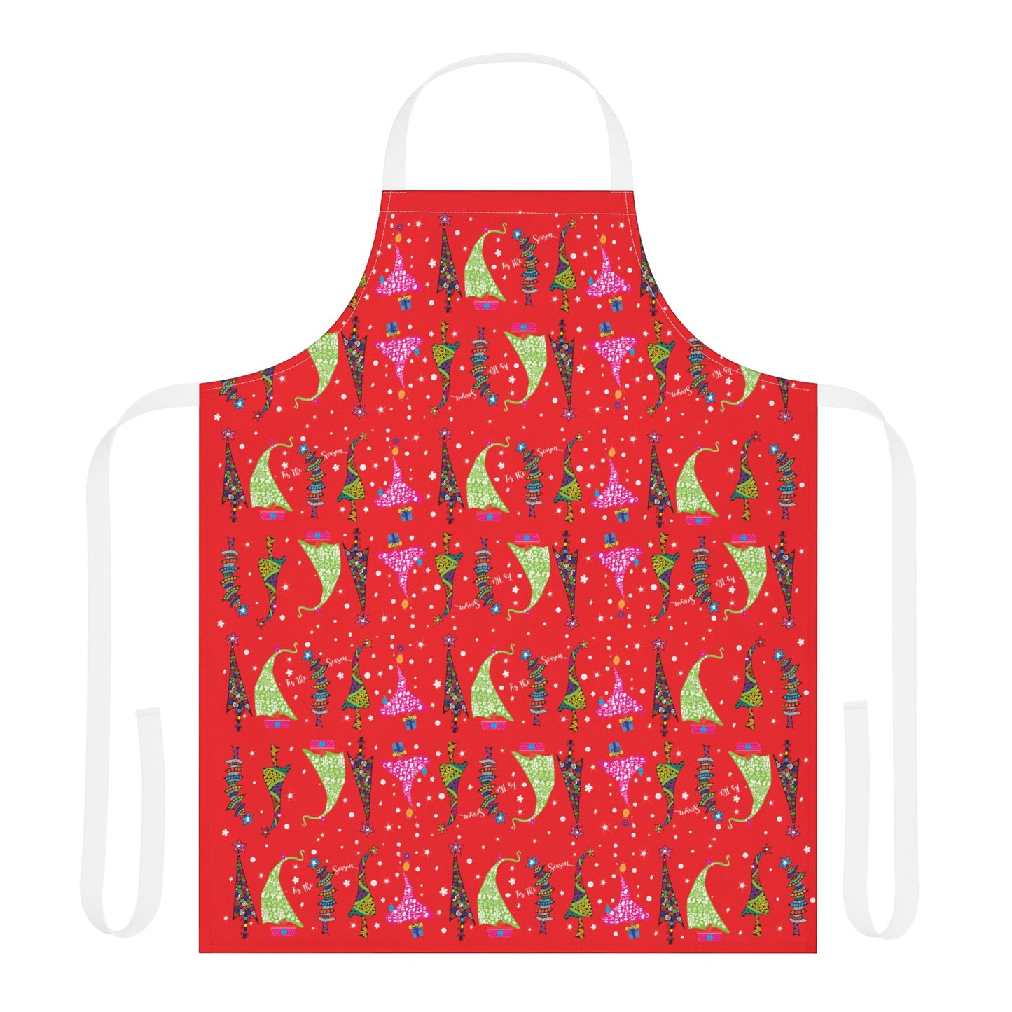 Red 3 Trees Apron
