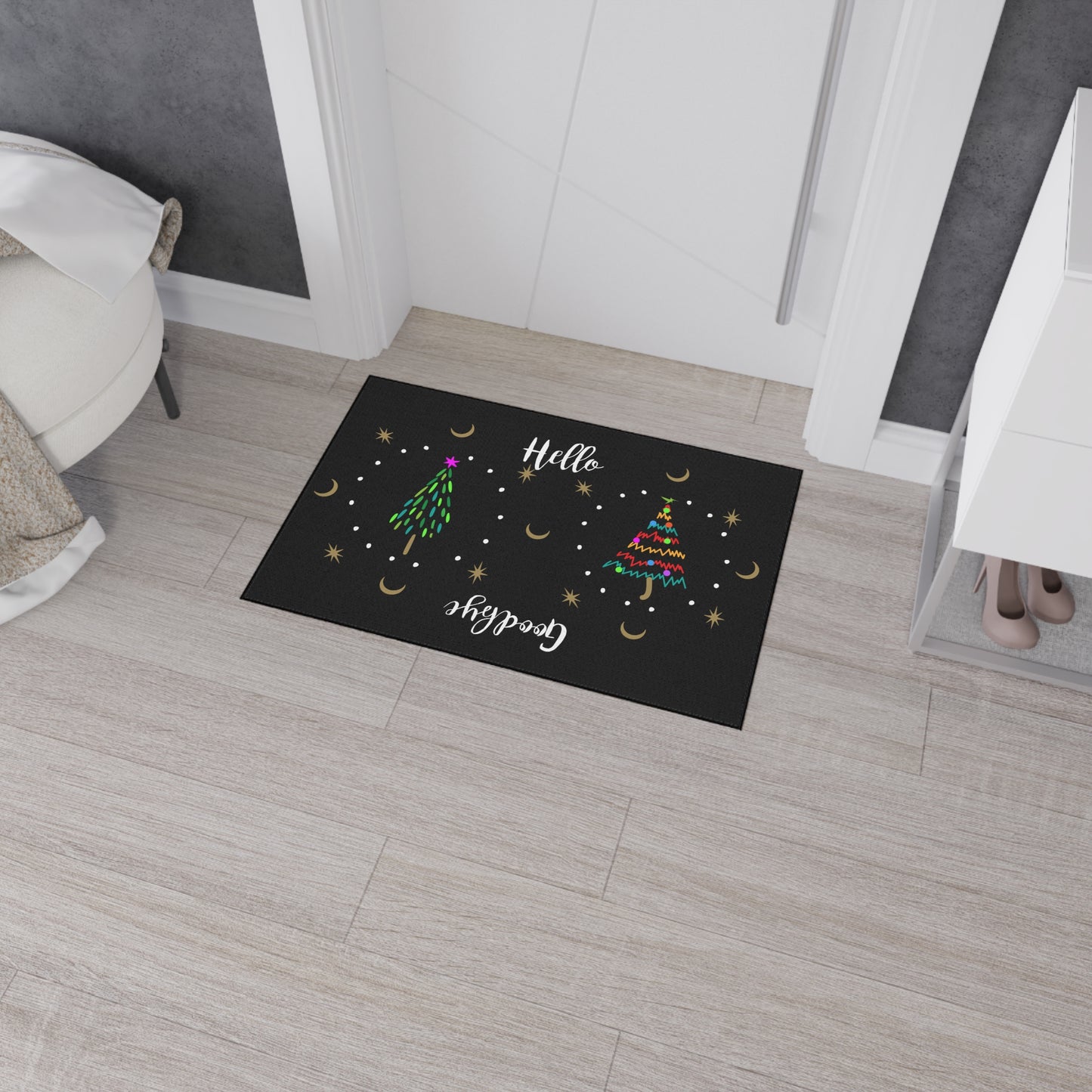 3 Trees Holiday Heavy Duty Floor Mat
