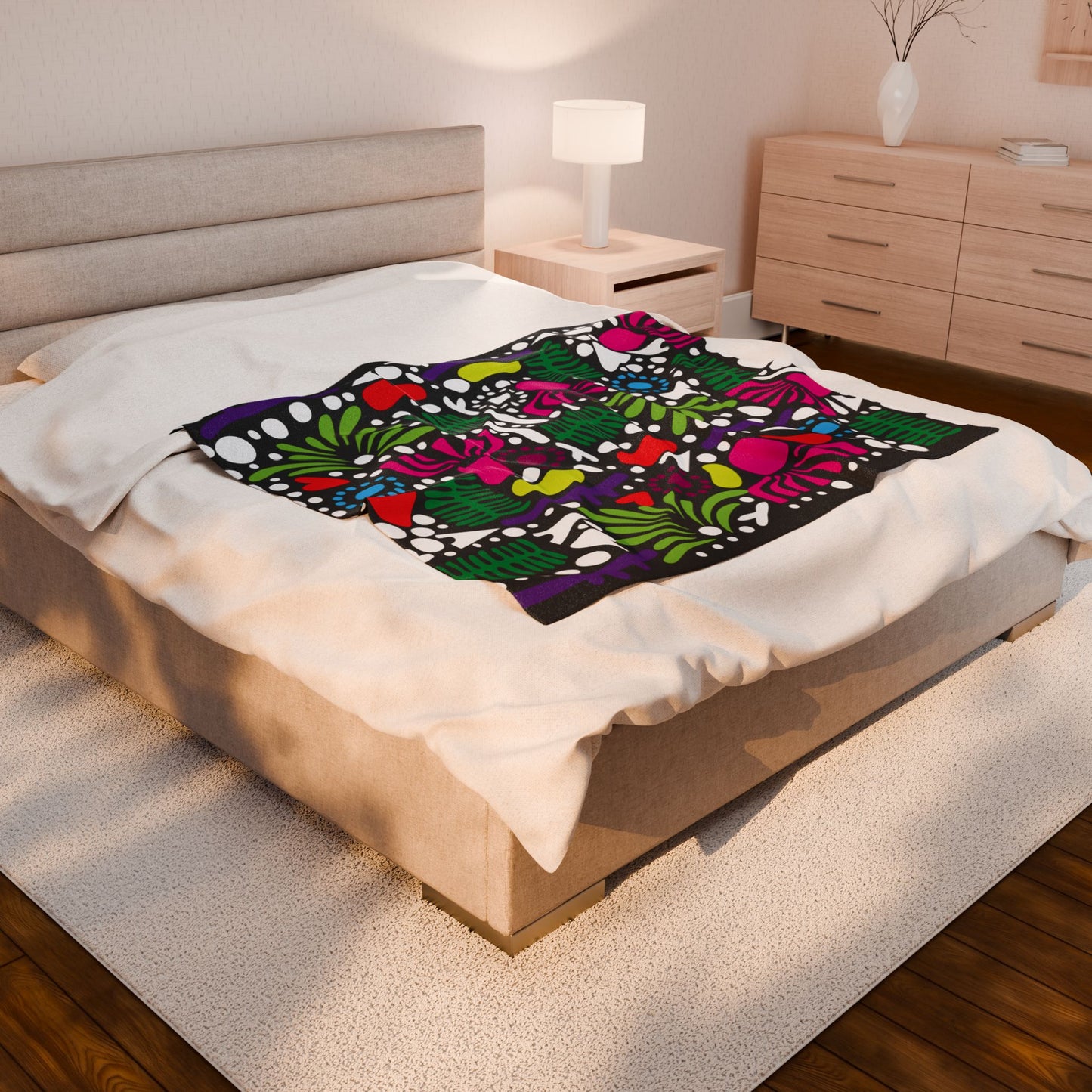 Flora Vibe Velveteen Plush Blanket