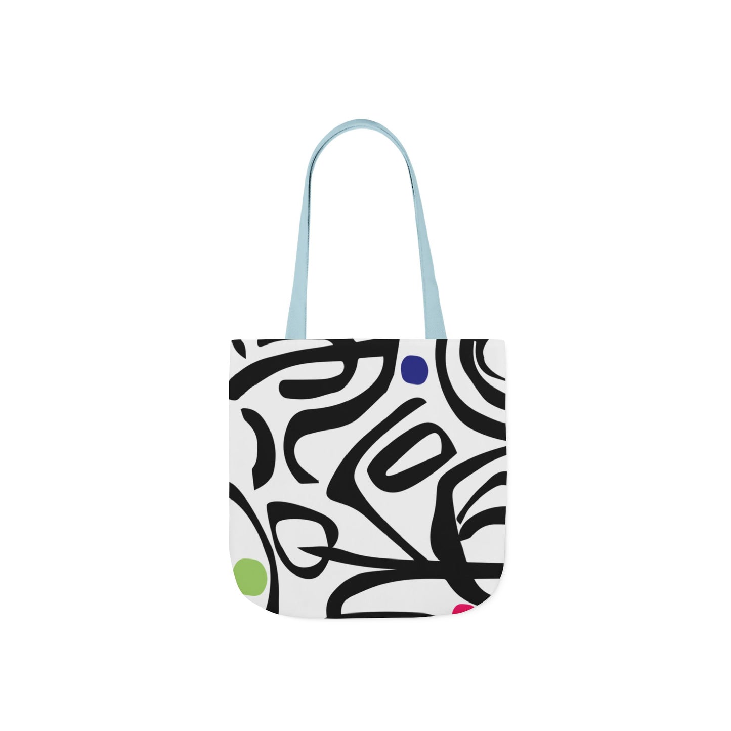 Dot Dot Swirl Canvas Tote Bag (5-Color Straps)