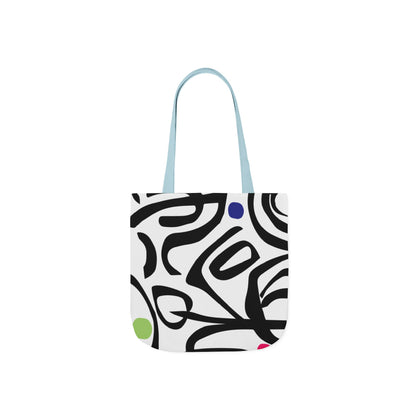 Dot Dot Swirl Canvas Tote Bag (5-Color Straps)