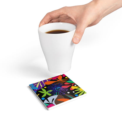 Twilight Bouquet Ceramic Coaster
