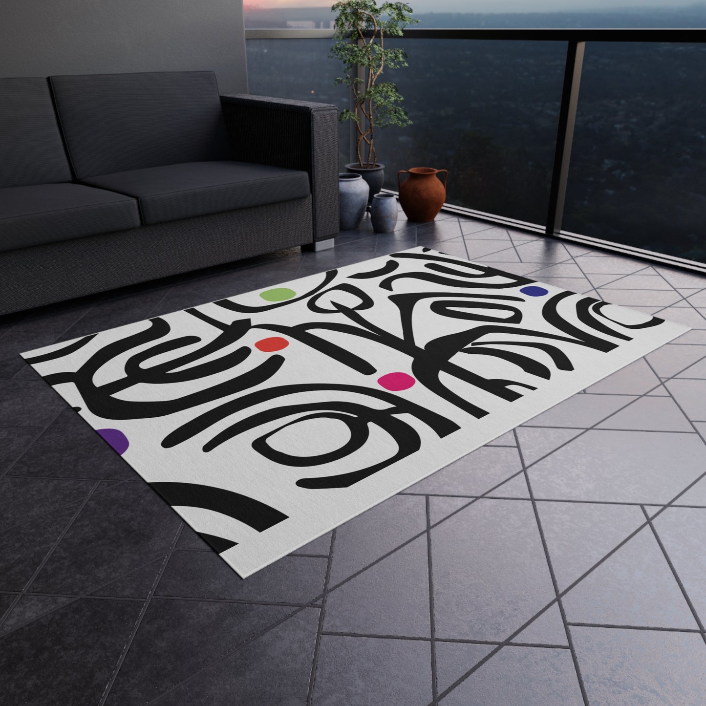 Bold Strokes Outdoor Rug