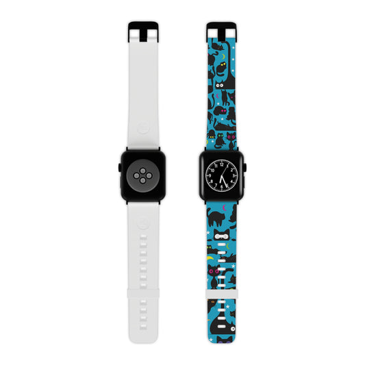 Blue Wicked Whiskers Watch Band for Apple Watch