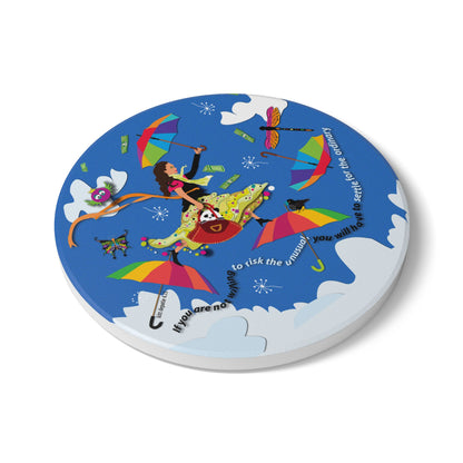 Risk the Unusual  Ceramic Coaster