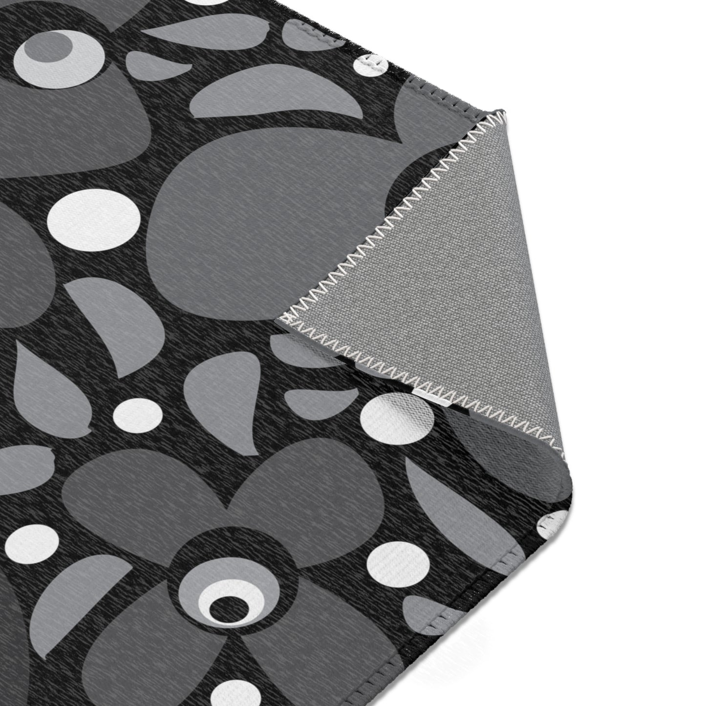 Midnight Mod Flower Area Rugs