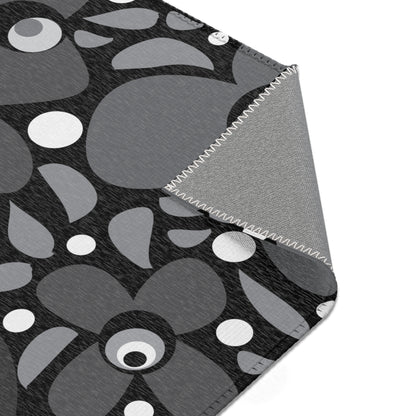 Midnight Mod Flower Area Rugs