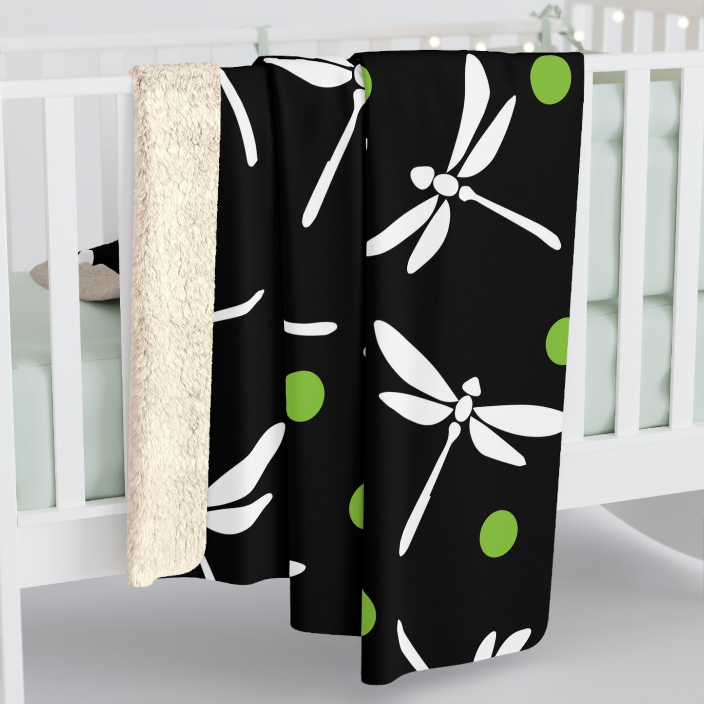 Dragon Fly Sherpa Fleece Blanket