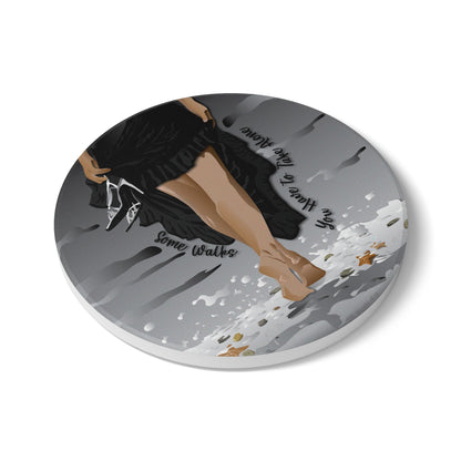 Some Walks Ceramic Coaster