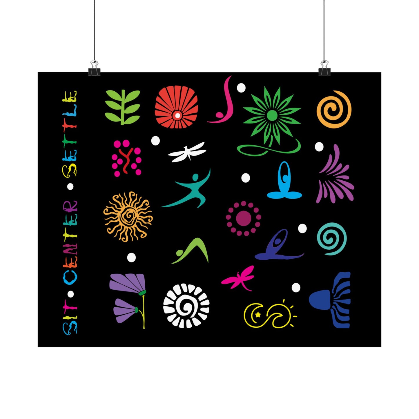 I Love Yoga Matte Horizontal Posters