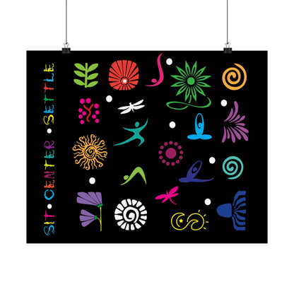 I Love Yoga Matte Horizontal Posters