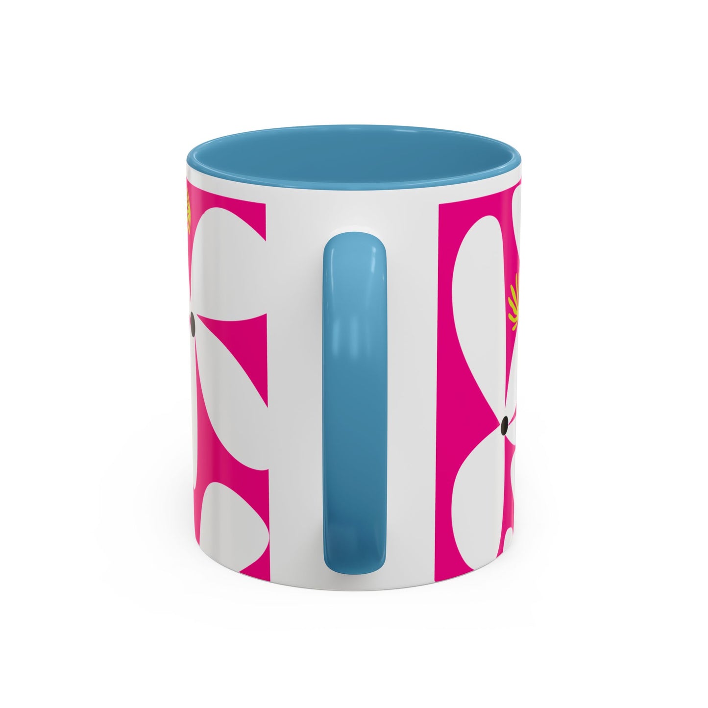 Pink Pop Daisy Accent Coffee Mug (11oz)