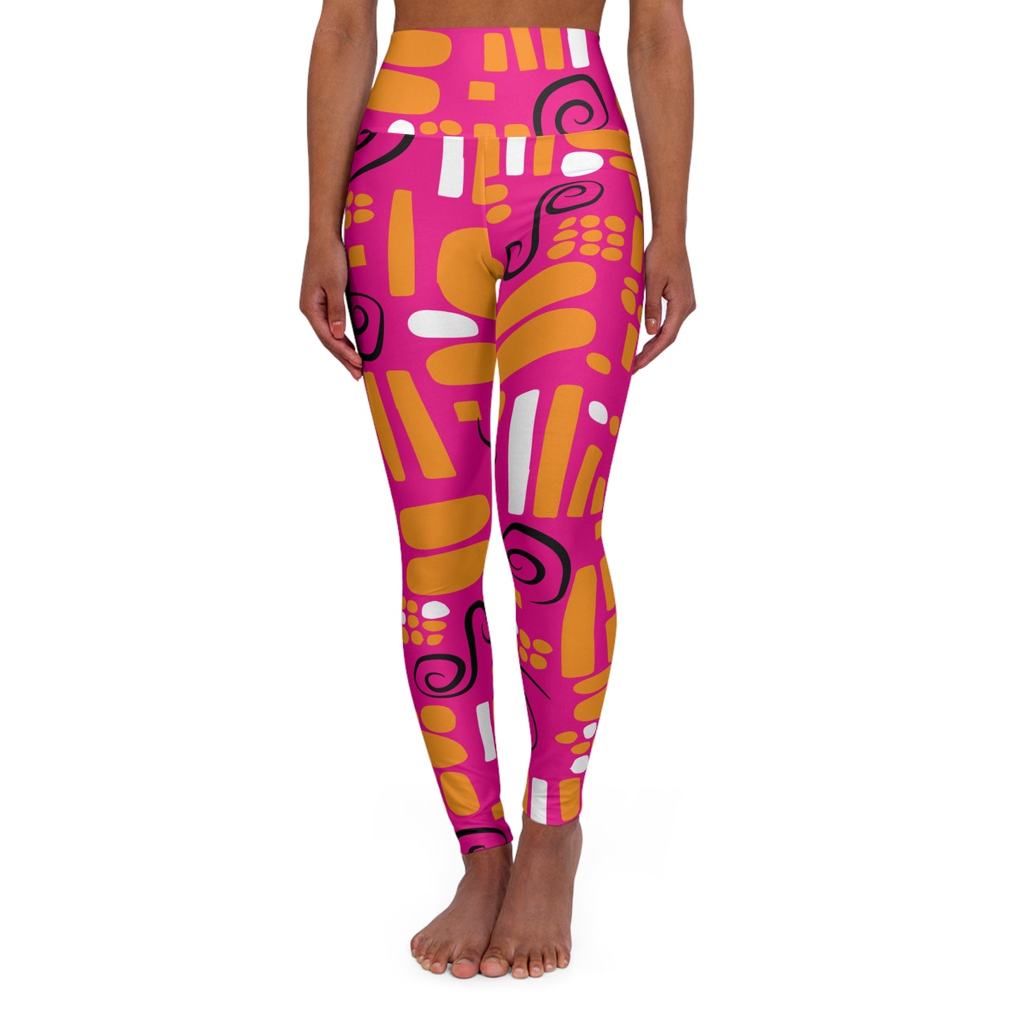 Tangerine Twist High Waisted Yoga Leggings