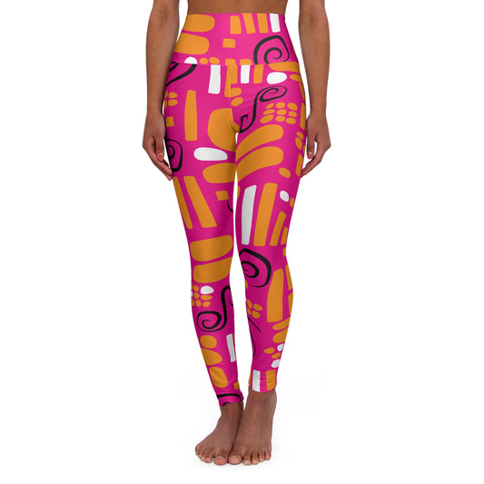 Tangerine Twist High Waisted Yoga Leggings