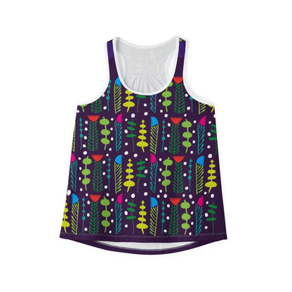 Purple Groovy Garden Women's Tank Top