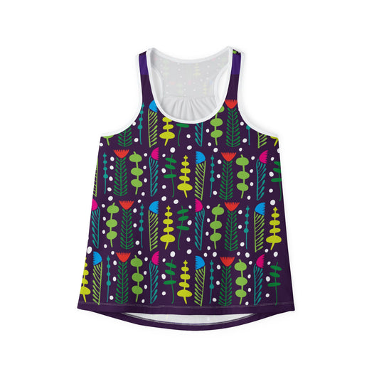 Purple Groovy Garden Women's Tank Top