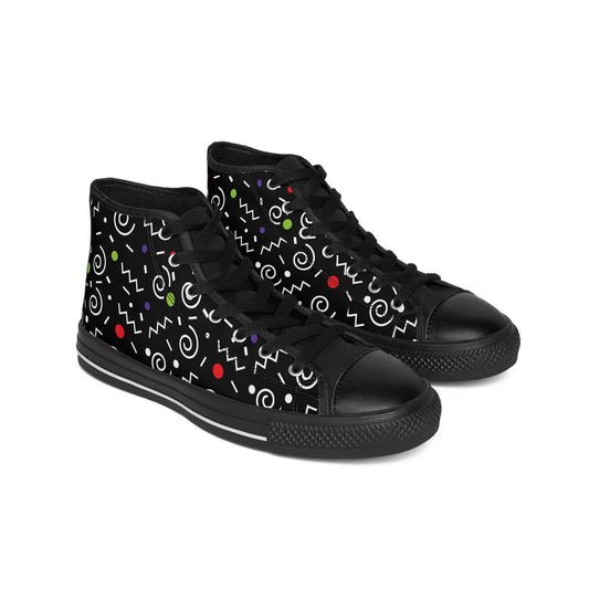 Color Scribbles Women's Classic Sneakers